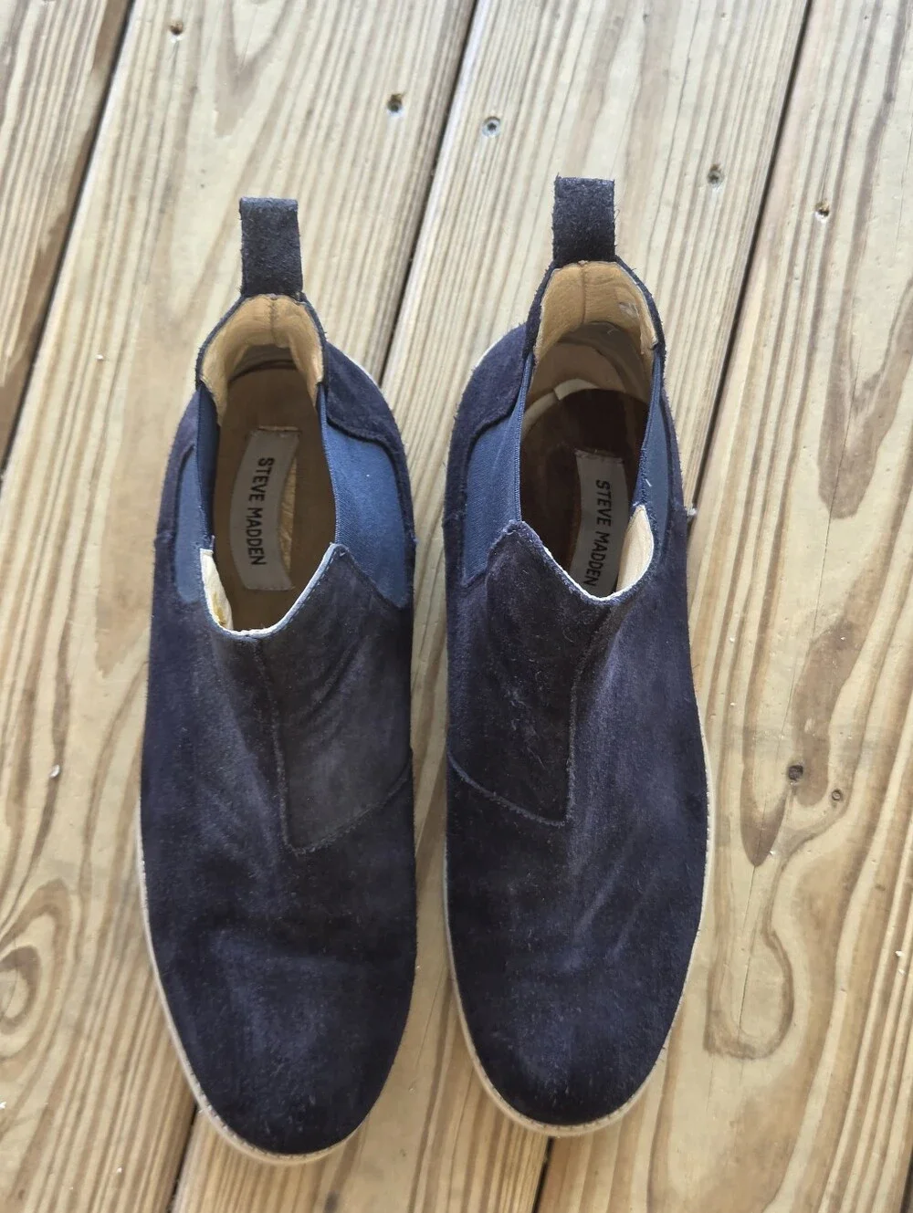 Steve Madden Men's Black Suede Chelsea Boots (Size 13)